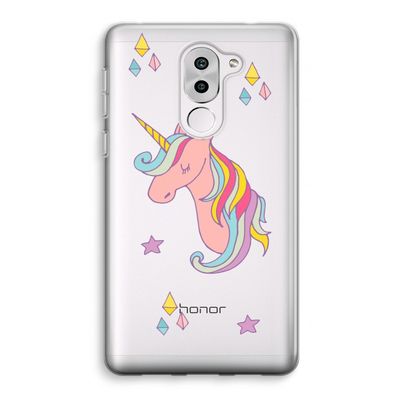 Roze eenhoorn: Honor 6X Transparant Hoesje