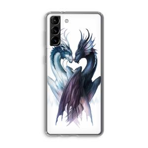 Yin Yang Dragons: Samsung Galaxy S21 Plus Transparant Hoesje