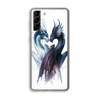 Yin Yang Dragons: Samsung Galaxy S21 Plus Transparant Hoesje