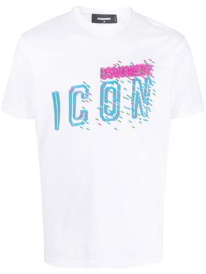 DSQUARED2 t-shirt en coton à imprimé Icon - Blanc