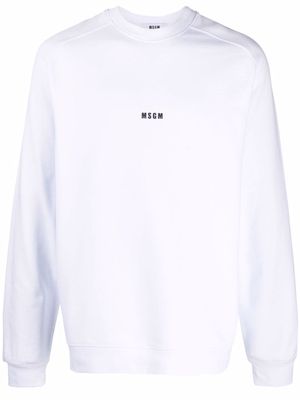 MSGM sweat à logo imprimé - Blanc