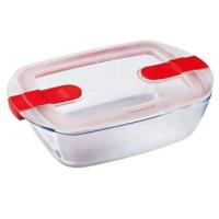 PYREX - COOK & HEAT - Rechthoekige glazen doos met deksel 23 * 15 cm
