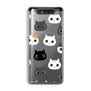 Katten: Samsung Galaxy A80 Transparant Hoesje