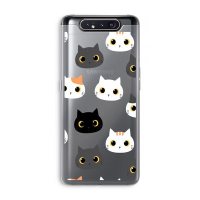 Katten: Samsung Galaxy A80 Transparant Hoesje