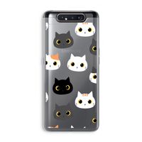Katten: Samsung Galaxy A80 Transparant Hoesje