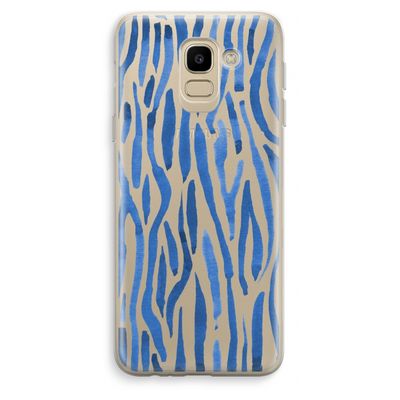 Blauwe nerven: Samsung Galaxy J6 (2018) Transparant Hoesje