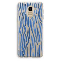Blauwe nerven: Samsung Galaxy J6 (2018) Transparant Hoesje