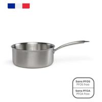Brigade - 20 cm roestvrijstalen steelpan - LIVOO - MEP161 - Drievoudig roestvrij staal - Geschikt voor alle kookplaten, inclusief inductie - Gemaakt in Frankrijk