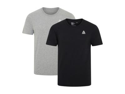 Reebok Set van 2 heren T-shirts (Grijs, XL)