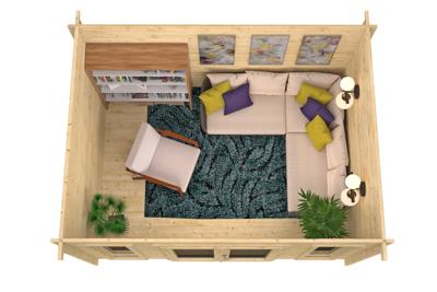 Blokhut - Tuinhuis Maggie | 40 mm | onbehandeld