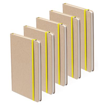 Notitieblok - Set van 5x stuks - luxe - met elastiek - notitieboekje - - A5 formaat - 100 bladzijdes Notitieblok - Set van 5x stuks - luxe - met elastiek - notitieboekje - - A5 formaat - 100 bladzijdes