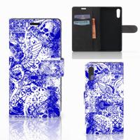 Telefoonhoesje met Naam Sony Xperia XZ | Sony Xperia XZs Angel Skull Blauw