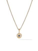 David Yurman pendentif Evil Eye en or 18ct serti de diamants et de saphirs (18,8 mm) - thumbnail