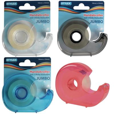 Plakbandhouder - met rolletje plakband - plastic