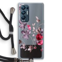 Mooie bloemen: Oppo Find X3 Neo Transparant Hoesje met koord