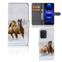 Xiaomi Redmi Note 12 5G | Poco X5 | Telefoonhoesje | Met pasjeshouder | Paarden