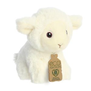 Pluche dieren knuffels schaap/lammetje van 13 cm