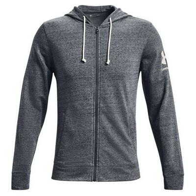 Heren Sportjas Under Armour Terry Zwart Donker grijs - Maat: M