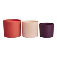 Bloempot - Elho - Lex Pott - Set 14 - Rood Roze Paars - L 14 x B 13,8 x H 12 cm - Binnen - 100% gerecycled
