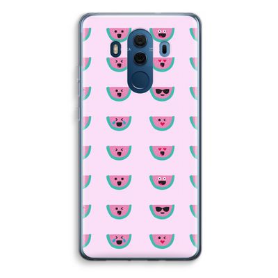 Smiley watermeloenprint: Huawei Mate 10 Pro Transparant Hoesje