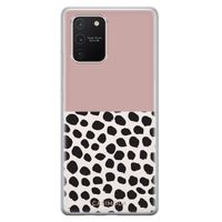 Samsung Galaxy S10 Lite siliconen hoesje - Pink dots