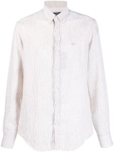 Paul & Shark embroidered-logo striped shirt - Tons neutres