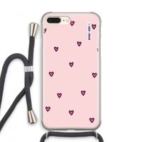 Hartjes: iPhone 7 PLUS Transparant Hoesje met koord