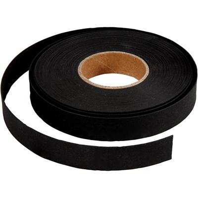 Creativ Company Vlechtstroken, b: 15 mm, dikte 0,55 mm, zwart, 9.50 m/ 1 rol