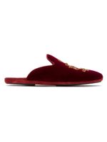 Dolce & Gabbana chaussons à logo brodé - Rouge