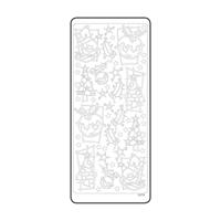 Vaessen Creative • sticker 10x23cm 10pcs goud kerst diversen