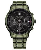 Tommy Hilfiger groen roestvrijstalen armbandhorloge voor heren, 43 mm