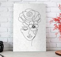 Canvas schilderij hal Minimalistische anonieme vrouw