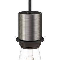 Fitting lamp koper e27 glad ontwerp met lampenkap ring