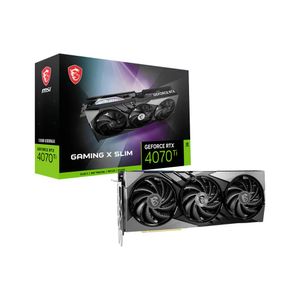 MSI Videokaart Nvidia GeForce RTX 4070 Ti GAMING X SLIM 12 GB GDDR6X-RAM PCIe x16 HDMI, DisplayPort Vulkan, NVIDIA G-Sync