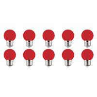 LED Lamp 10 Pack - Romba - Rood Gekleurd - E27 Fitting - 1W - thumbnail