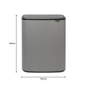 Brabantia 223129 vuilnisbak 60 l Rechthoekig Kunststof Grijs