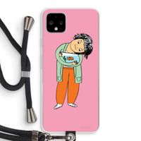 Visknuffel: Pixel 4 XL Transparant Hoesje met koord