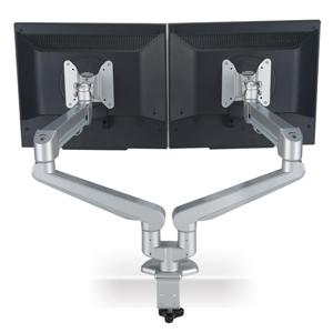 ROLINE Dual LCD Monitor Stand Pneumatic, Desk Clamp, Pivot 2 Joints flat panel bureau steun