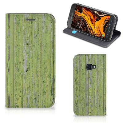Samsung Galaxy Xcover 4s Book | Wallet Case | Green Wood