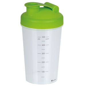 Juypal Shakebeker/shaker/bidon - 600 ml - groen - kunststof   -