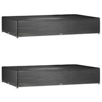 Tuinmeubelhoezen 2 st 16 oogjes rechthoekig 325x205x60 cm