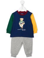 POLO RALPH LAUREN KIDS survêtement Polo Bear à design colour block - Bleu - thumbnail