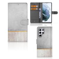 Samsung Galaxy S22 Ultra | Book Style Case | Wood Concrete