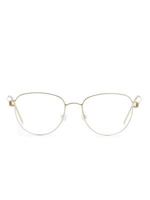 Lindberg lunettes de vue à monture ronde - Or