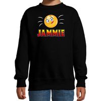 Funny emoticon sweater jammie zwart voor kids