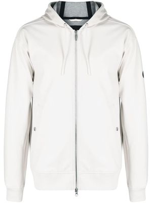 Alpha Tauri hoodie zippé à patch logo - Blanc