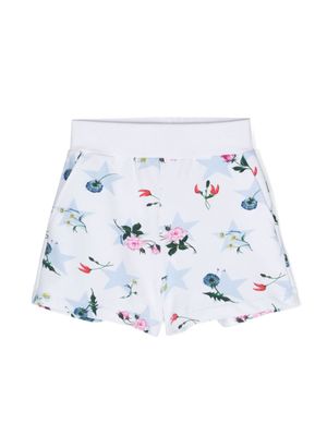 Monnalisa short à fleurs - Blanc