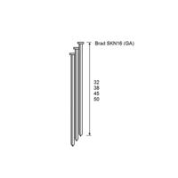 Dutack brads - SKN16 - 20° hoek - 1,6 x 32 mm - RVS - 2000 stuks