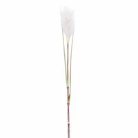 Kunstgras/rietgras kunstplant tak/losse steel - roze/witte pluim - 72 cm
