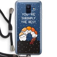 You're Shrimply The Best: Samsung Galaxy A6 (2018) Transparant Hoesje met koord